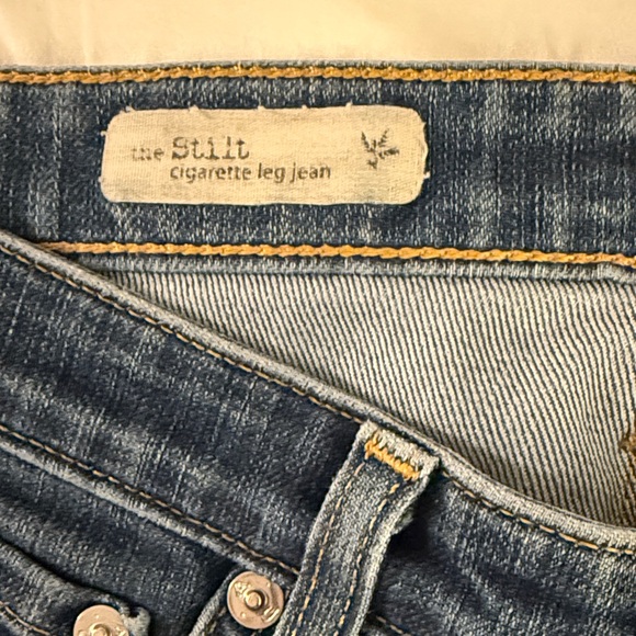 AG Adriano Goldschmied Straight Leg Blue Jeans - Picture 3 of 4